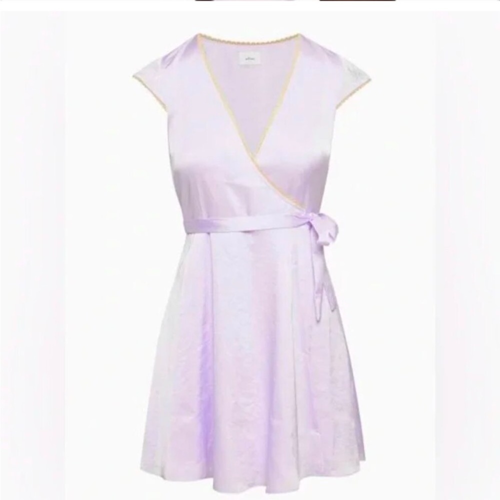 Aritzia Wilfred Mademoiselle Satin Dress - Ice Lavender